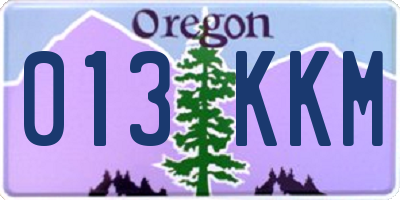 OR license plate 013KKM