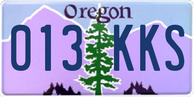 OR license plate 013KKS