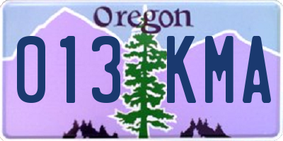 OR license plate 013KMA
