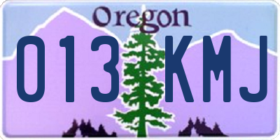 OR license plate 013KMJ