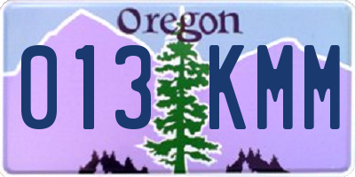 OR license plate 013KMM