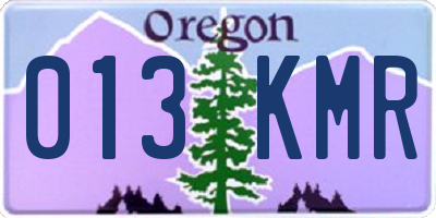 OR license plate 013KMR