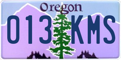 OR license plate 013KMS