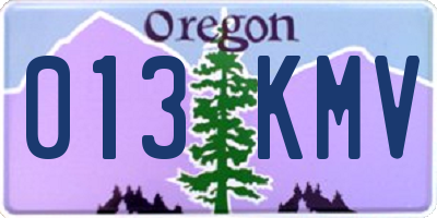 OR license plate 013KMV