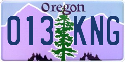 OR license plate 013KNG