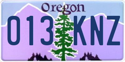 OR license plate 013KNZ