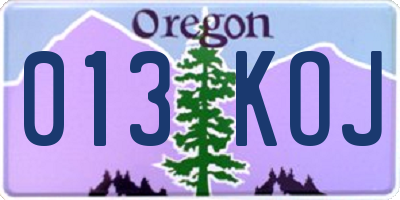 OR license plate 013KOJ