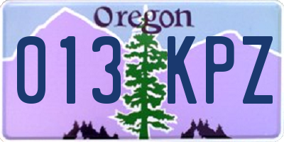 OR license plate 013KPZ