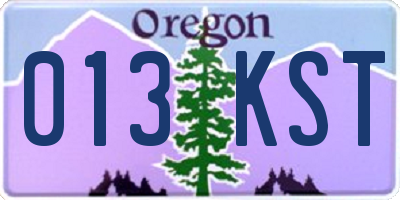 OR license plate 013KST