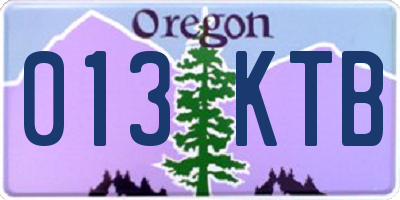 OR license plate 013KTB