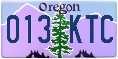 OR license plate 013KTC