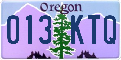 OR license plate 013KTQ