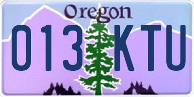 OR license plate 013KTU
