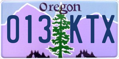 OR license plate 013KTX