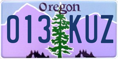 OR license plate 013KUZ