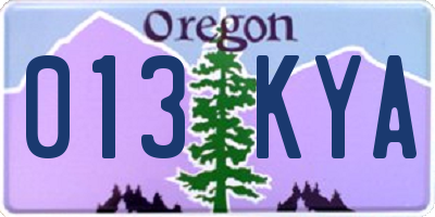 OR license plate 013KYA