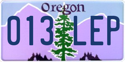 OR license plate 013LEP