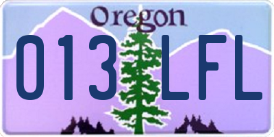 OR license plate 013LFL
