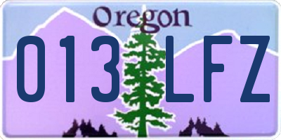 OR license plate 013LFZ
