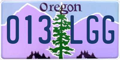 OR license plate 013LGG