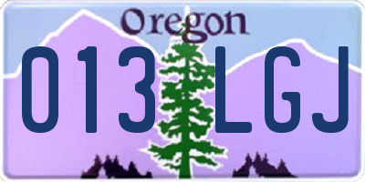 OR license plate 013LGJ