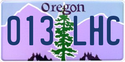 OR license plate 013LHC
