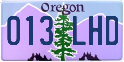 OR license plate 013LHD