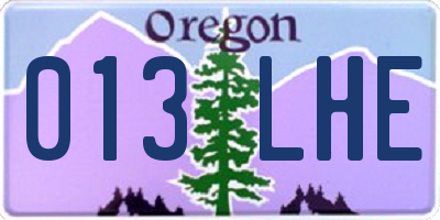 OR license plate 013LHE