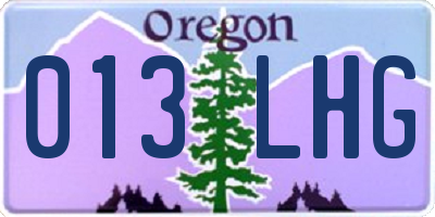 OR license plate 013LHG