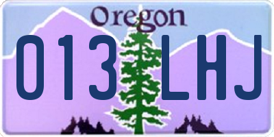 OR license plate 013LHJ