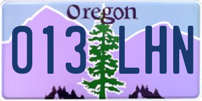 OR license plate 013LHN