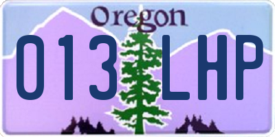 OR license plate 013LHP