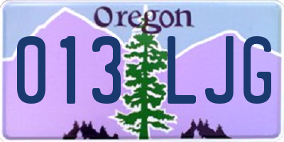 OR license plate 013LJG