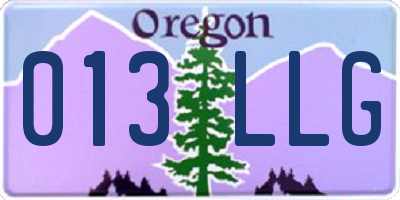 OR license plate 013LLG