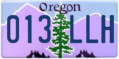 OR license plate 013LLH