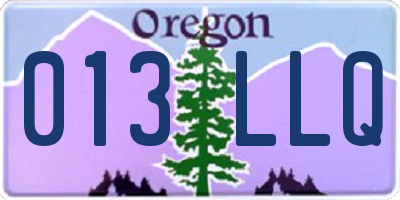 OR license plate 013LLQ