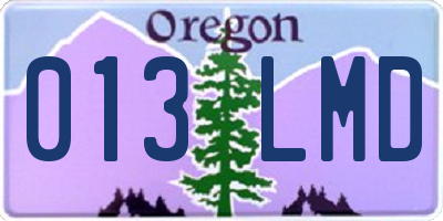 OR license plate 013LMD