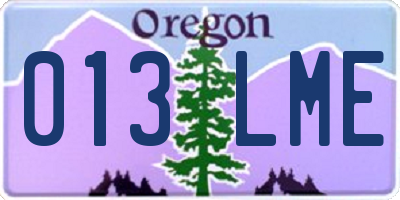 OR license plate 013LME
