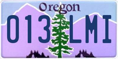 OR license plate 013LMI