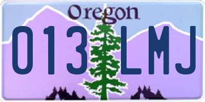 OR license plate 013LMJ