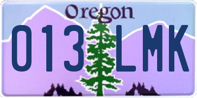 OR license plate 013LMK