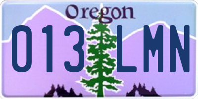 OR license plate 013LMN