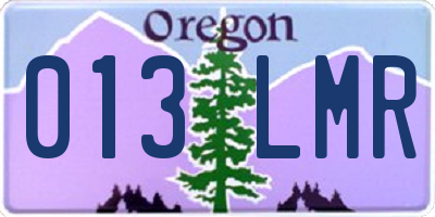 OR license plate 013LMR