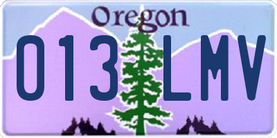 OR license plate 013LMV