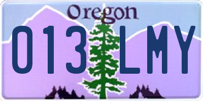 OR license plate 013LMY