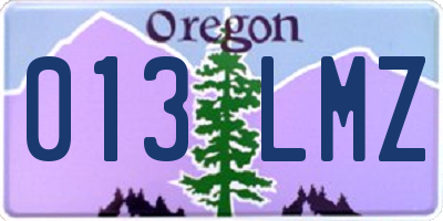 OR license plate 013LMZ