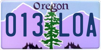 OR license plate 013LOA