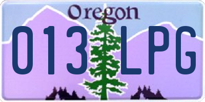 OR license plate 013LPG