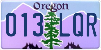 OR license plate 013LQR