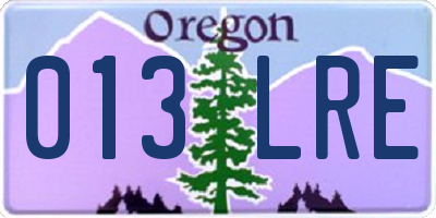OR license plate 013LRE